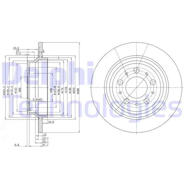 delphi-bg3515-tarcza-hamulcowa-numer-katalogowy-czesci-bg3515
