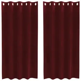 zaslony-z-zaslonami-2-pcs-czerwone-wino-140-x-175-cm-aksamit