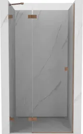 mexen-lunar-drzwi-prysznicowe-uchylne-lewe-95-cm-transparent-miedz-szczot