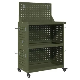 wozek-narzedziowy-z-polka-z-kolem-oliwkowy-65-x-35-x-111-cm