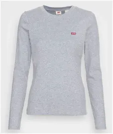 longsleeve-damski-levis-szary-z-logo-xxs