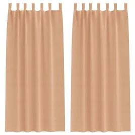 zaslony-z-zaslonami-2-pcs-jasnobrazowy-poliester