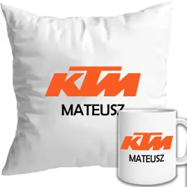 personalizowany-zestaw-dla-fana-motoryzacji-poduszka-i-kubek-ktm-imie