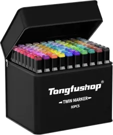 tongfushop-zestaw-szybkoschnacych-markerow-alkoholowych-80-sztuk-dwustronne