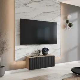 szafka-rtv-wiszaca-noe-szerokosc-100-cm-dab-artisan-czarny-mat-ryflowany