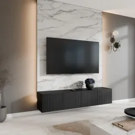 szafka-rtv-wiszaca-noe-szerokosc-200-cm-czarna-ryflowany-front-czterodrzwio