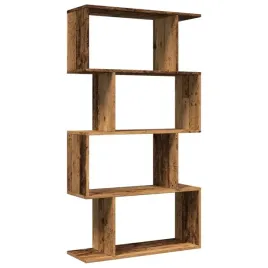regal-przegroda-4-poziomy-stare-drewno-70x24x129-cm