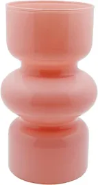 rozowy-szklany-wazon-18-cm-nowoczesny-do-swiezych-i-suszonych-kwiatow