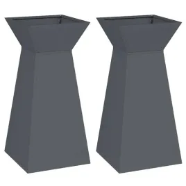 donica-slupowa-2-pcs-antracyt-35-x-35-x-73-cm-stal