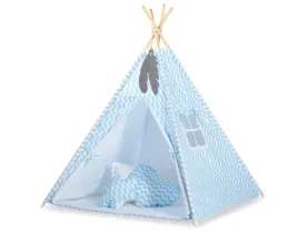 namiot-tipi-dla-dzieci-zawieszki-piora-chevron-niebieski