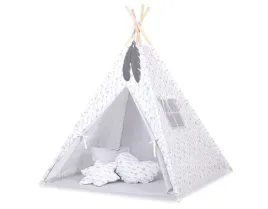 namiot-tipi-dla-dzieci-zawieszki-piora-szare-strzalki-szary