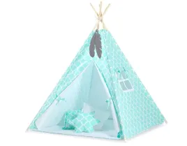 namiot-tipi-dla-dzieci-zawieszki-piora-maroko-mietowe