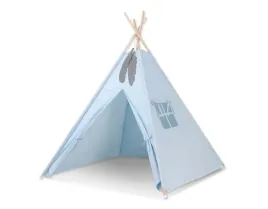 namiot-tipi-dla-dzieci-zawieszki-piora-niebieski