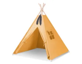 namiot-tipi-dla-dzieci-zawieszki-piora-musztardowy