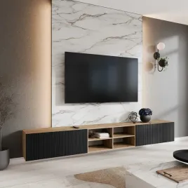 szafka-rtv-wiszaca-noe-szerokosc-300-cm-otwarta-dab-artisan-czarny-mat-ry