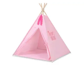 namiot-tipi-dla-dzieci-mata-poduszki-zawieszki-piora-rozowy