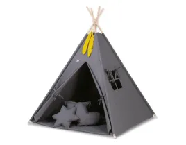 namiot-tipi-dla-dzieci-mata-poduszki-zawieszki-piora-antracyt