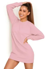 bluza-damska-oversize-modna-dresowa-sukienka-bawelniana-xxl-rozowa
