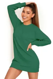 bluza-damska-oversize-modna-dresowa-sukienka-bawelniana-l-zielona