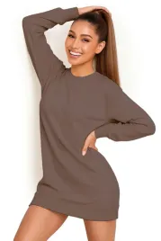 bluza-damska-oversize-modna-dresowa-sukienka-bawelniana-xxl-brazowa