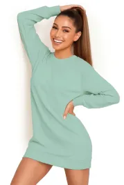 bluza-damska-oversize-modna-dresowa-sukienka-bawelniana-xxl-mietowa