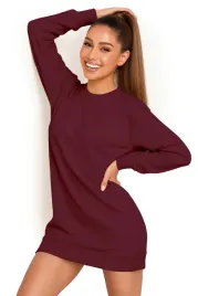 bluza-damska-oversize-modna-dresowa-sukienka-bawelniana-s-burgundowa