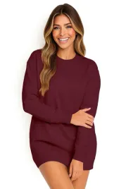 bluza-damska-oversize-modna-dresowa-sukienka-bawelniana-s-burgundowa
