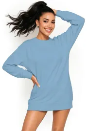 bluza-damska-oversize-modna-dresowa-sukienka-bawelniana-l-blekitna