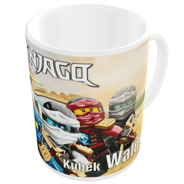 Prezent dla dziecka kubek NINJAGO + imię