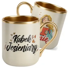 kubek-premium-zloty-ecru-personalizowany-jesienny-jesieniara-prezent