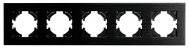 viplast-ramka-pieciokrotna-wlacznika-gniazdka-szczotkowane-aluminium-czarna