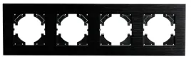 viplast-ramka-poczworna-wlacznika-gniazdka-szczotkowane-aluminium-czarna