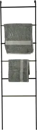 wieszak-na-ubrania-reczniki-metalowy-drabinka-czarny-iris-ohyama-opis