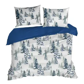 posciel-swiateczna-natal-160x200-2x70x80-biala-choinki-bawelniana