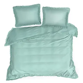 posciel-z-mikrofibry-mifal-220x200-2x70x80-zielona-z-falbanka