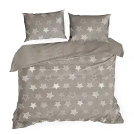 posciel-welwetowa-fl-160x200-70x90-cm-bezowa-biale-gwiazdki