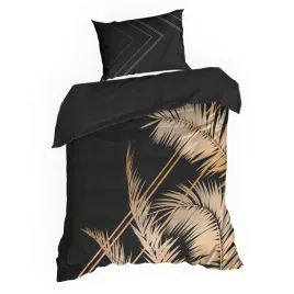 posciel-makosatynowa-victoria-140x200-70x90-cm-czarna-zlote-liscie