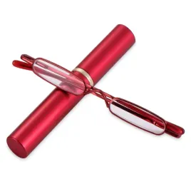 mini-okulary-czerwone-do-czytania-2-w-etui-kieszonkowe-podrozne-lekkie