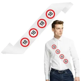 szarfa-urodzinowa-traffic-birthday-18-urodziny-bialy-160-cm