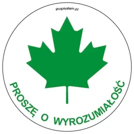 naklejka-lisc-prosze-o-wyrozumialosc-10cm