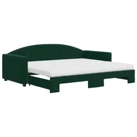 rozkladana-lezanka-z-materacem-ciemnozielona-222-x-100-x-75-cm