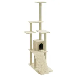 drapak-dla-kotow-z-domkiem-i-rampa-drewno-sizal-plusz-54x73x155-cm-kre