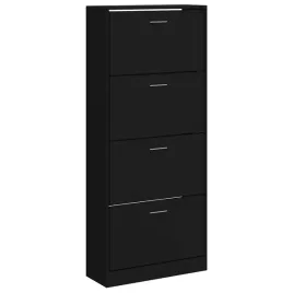 szafka-na-buty-z-4-uchylnymi-szufladami-drewnopochodna-czarna-63x24x147