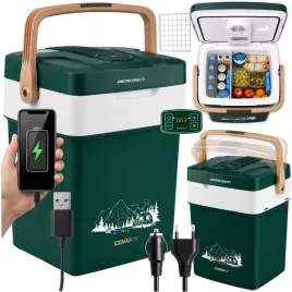lodowka-turystyczna-samochodowa-12v-230v-usb-29l-zielona-funkcja-grzania