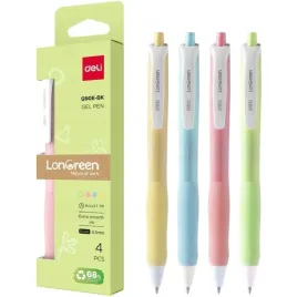 dlugopis-zelowy-longreen-czarny-wklad-4szt-op-mix-kolorow-eg60e-bk-deli