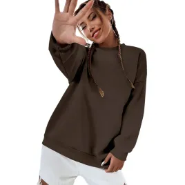 bluza-damska-oversize-bawelniana-sukienka-luzna-brazowa-bez-kaptura-xxl