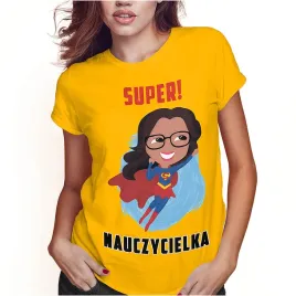 koszulka-damska-dzien-nauczyciela-super-nauczycielka-xl-super-jakosc