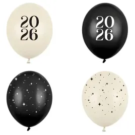 balony-happy-new-year-2026-czarno-kremowy-partydeco-12-50-szt