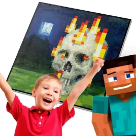 obraz-z-gry-minecraft-mc-prezent-dla-dziecka-gracza-fana-or-skull-on-fire