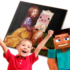 obraz-z-gry-minecraft-mc-prezent-dla-dziecka-gracza-fana-or-pig-scene